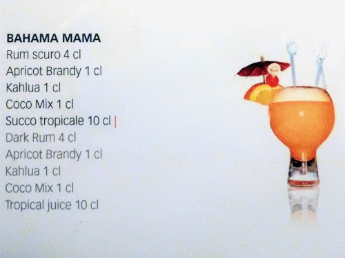 Cocktails inclus dans le forfait