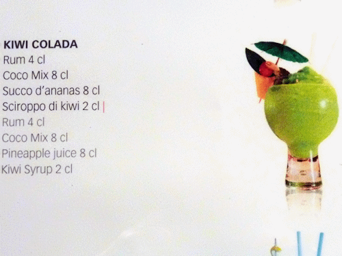 Cocktails inclus dans le forfait