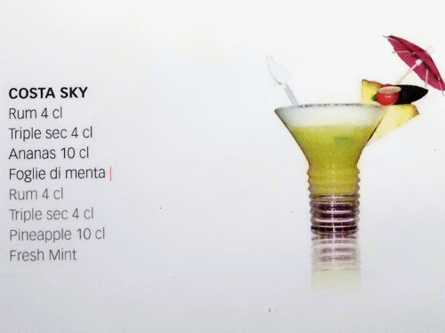 Cocktails inclus dans le forfait