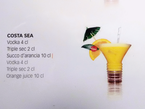 Cocktails inclus dans le forfait