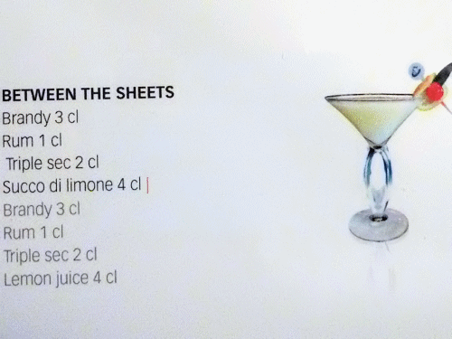 Cocktails inclus dans le forfait