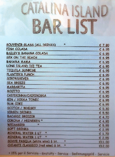 Cocktails - Catalina