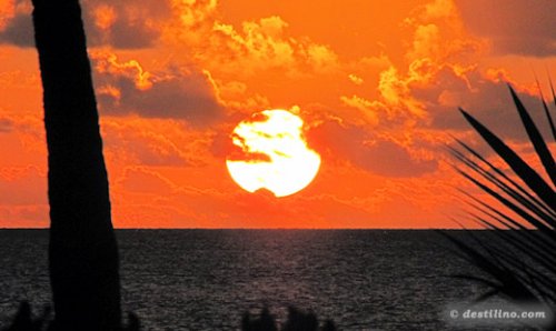 Magnifique coucher de soleil à l'hôtel