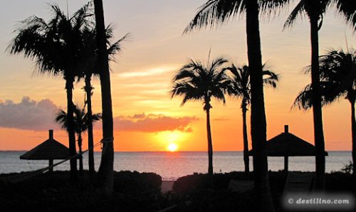 Magnifique coucher de soleil à l'hôtel