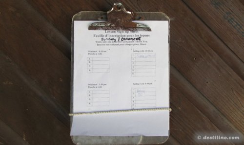 On doit s'inscrire à l'avance pour les activités nautiques