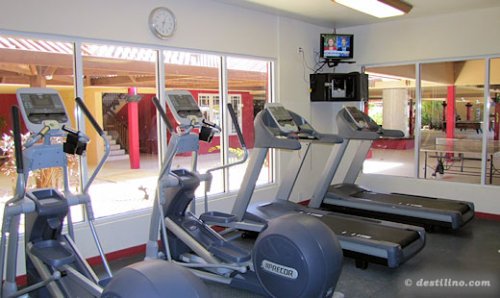 Gym situé dans un local près de la réception